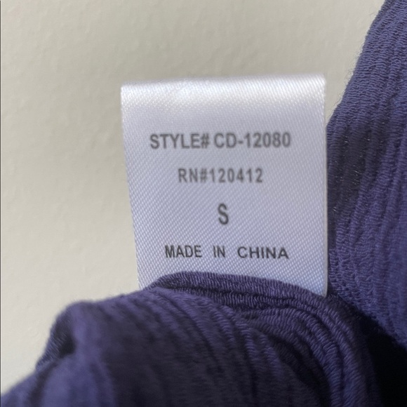 Cotton Candy LA Rich Navy Blue Textured Fabric dress - Picture 10 of 11